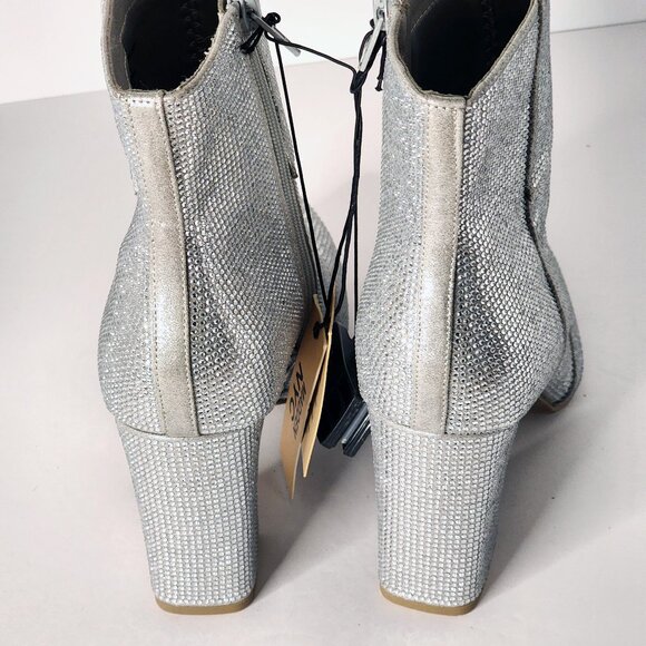 Steve Madden NYC Silver Sparkle Ankle Boots – Size 9 – NWT - Picture 5 of 9